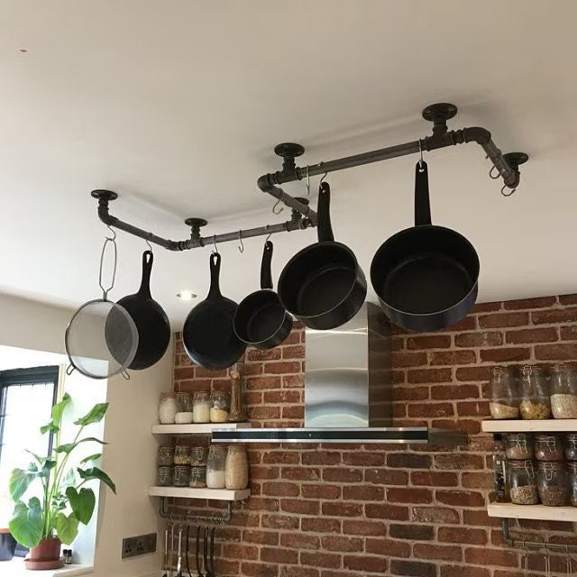 Industrial Hanging Pan Rack Custom height – Colne Valley Workshop
