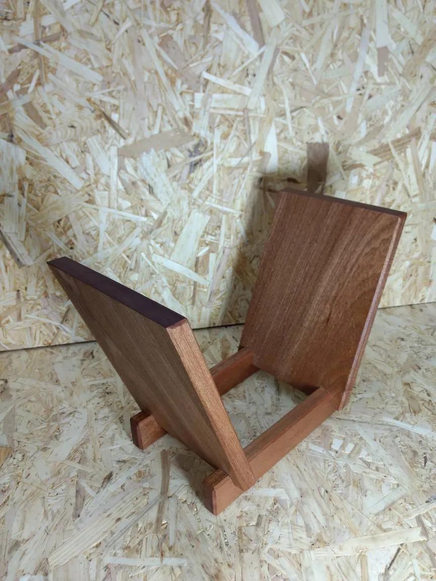 Solid Sapele Wood Record Stand - 65 Record Capacity