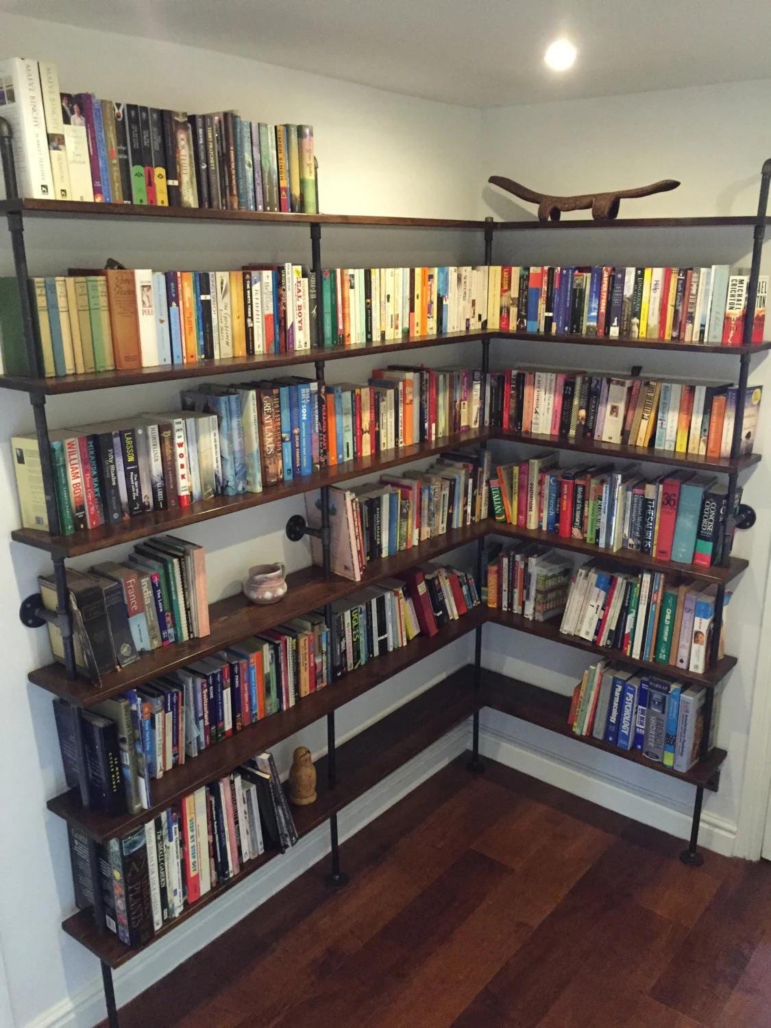 Industrial Gas Pipe Corner Shelving Unit - Custom Orders Welcome