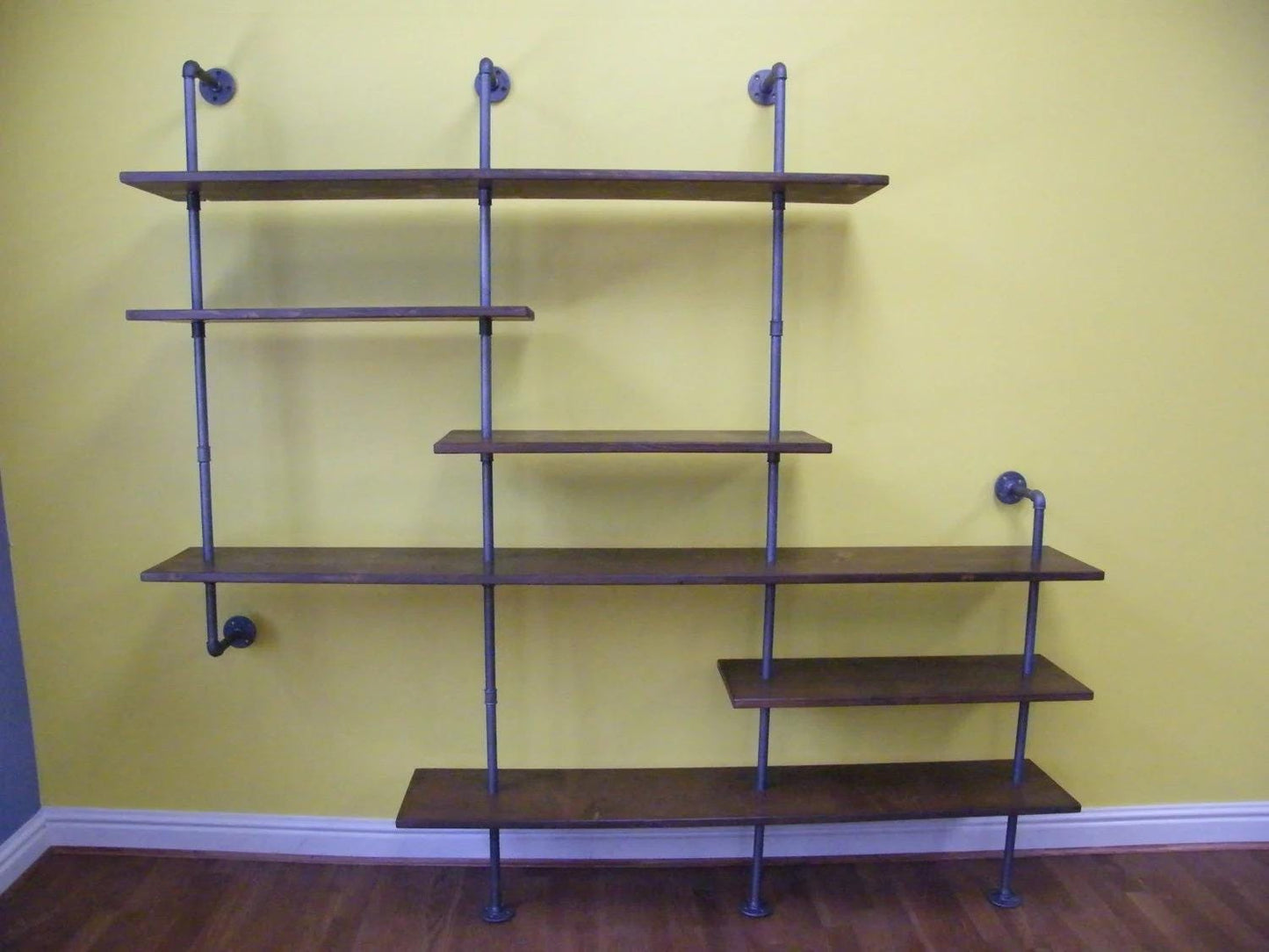 Industrial Gas Pipe Asymmetric Shelving Unit - Custom Orders Welcome