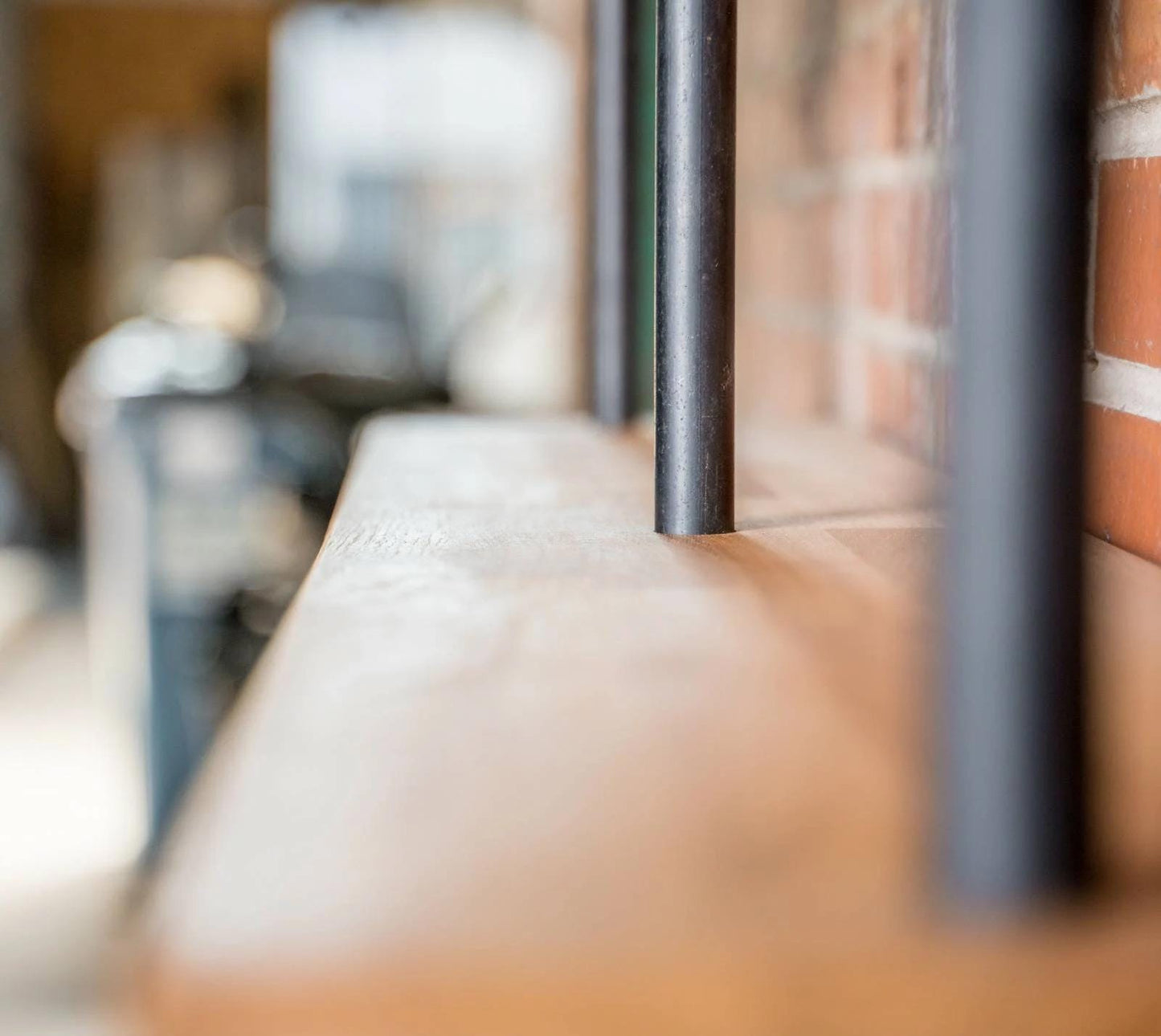 Solid Oak & Gas Pipe Wall Hanging Shelving Unit - Custom Orders Welcome