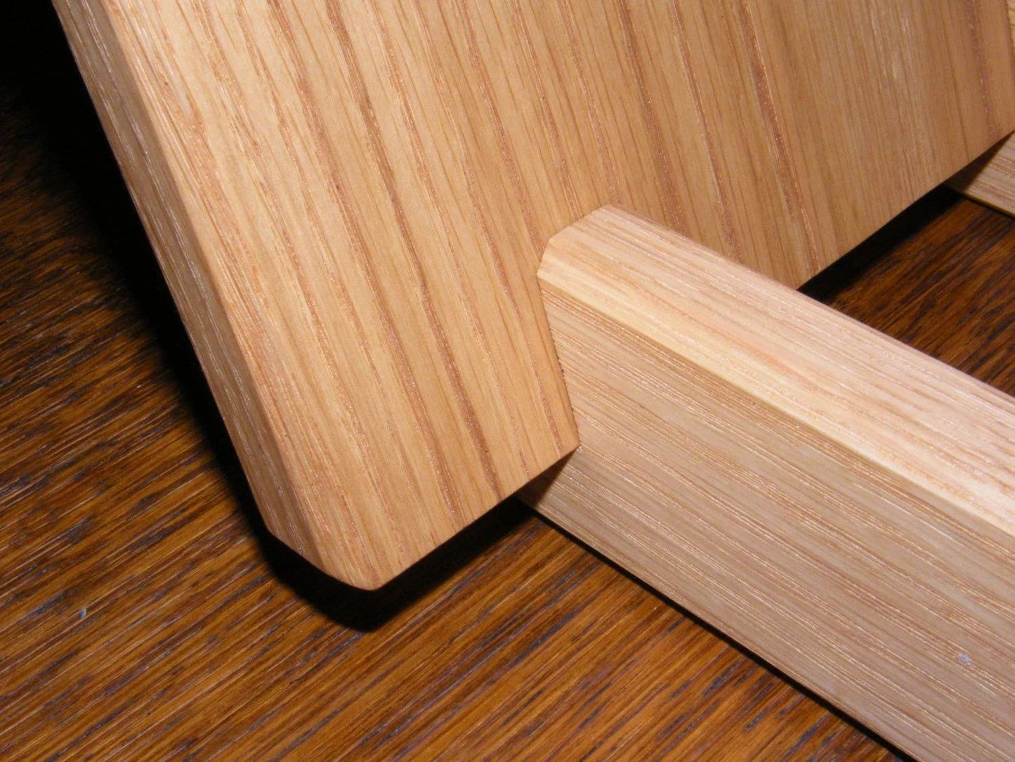Solid Oak Wood Record Stand - 65 Record Capacity