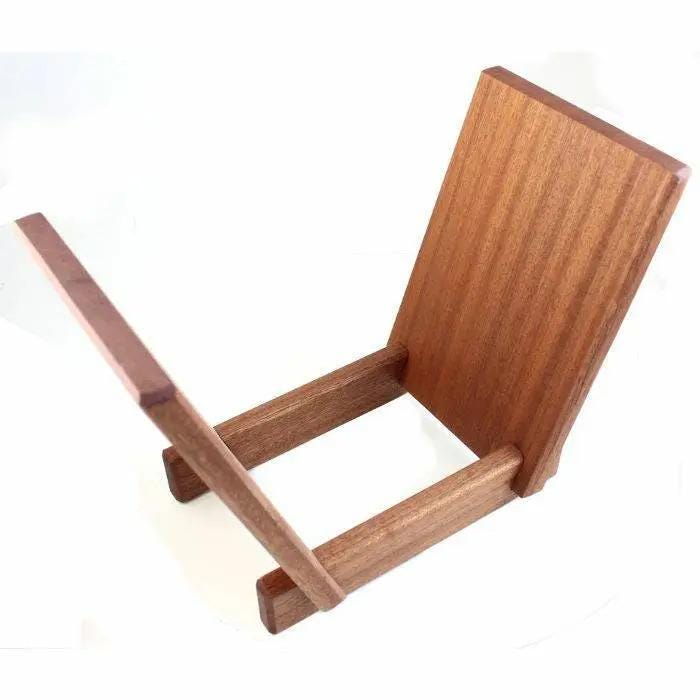 Solid Sapele Wood Record Stand - 40 Record Capacity