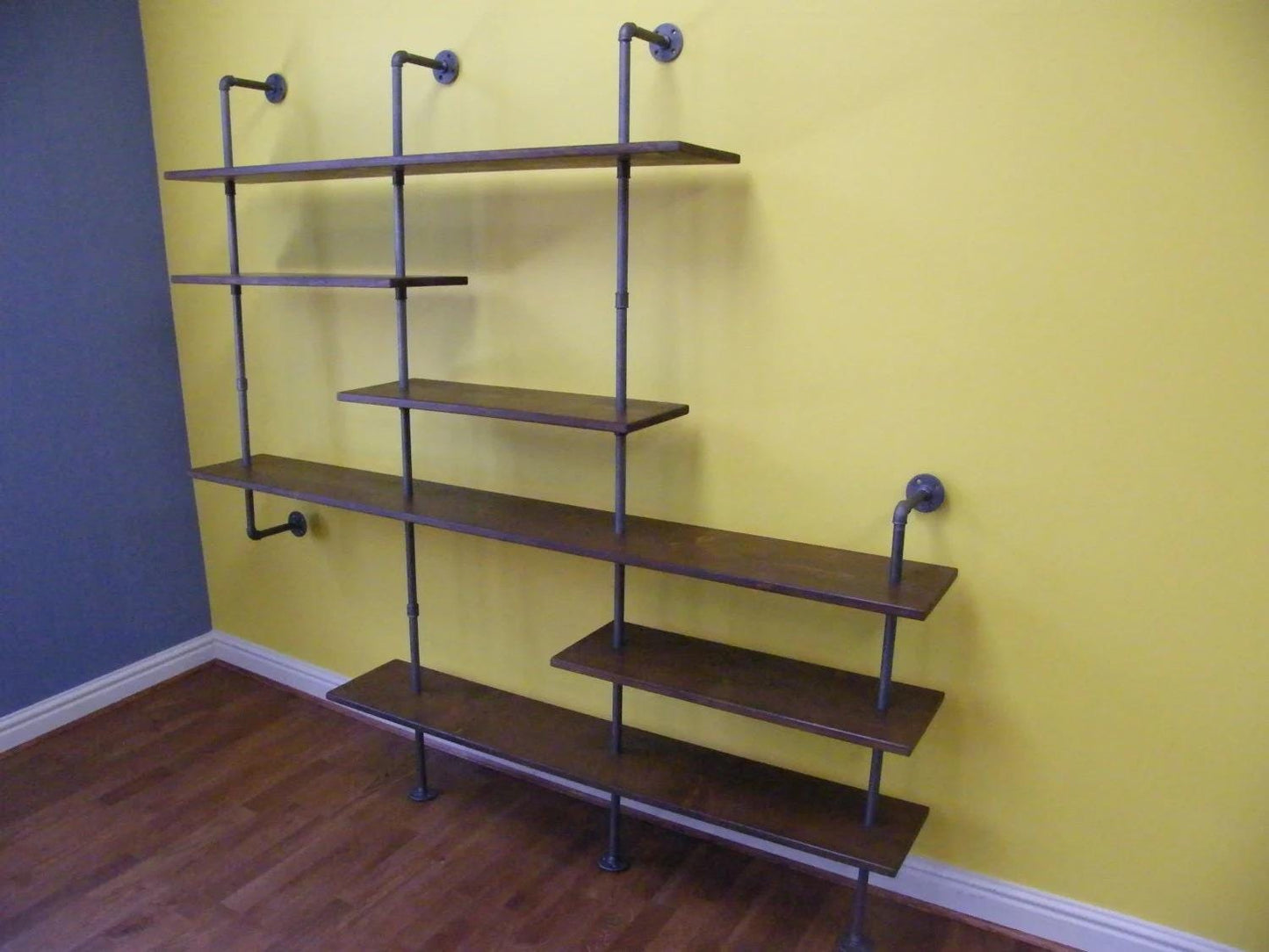 Industrial Gas Pipe Asymmetric Shelving Unit - Custom Orders Welcome