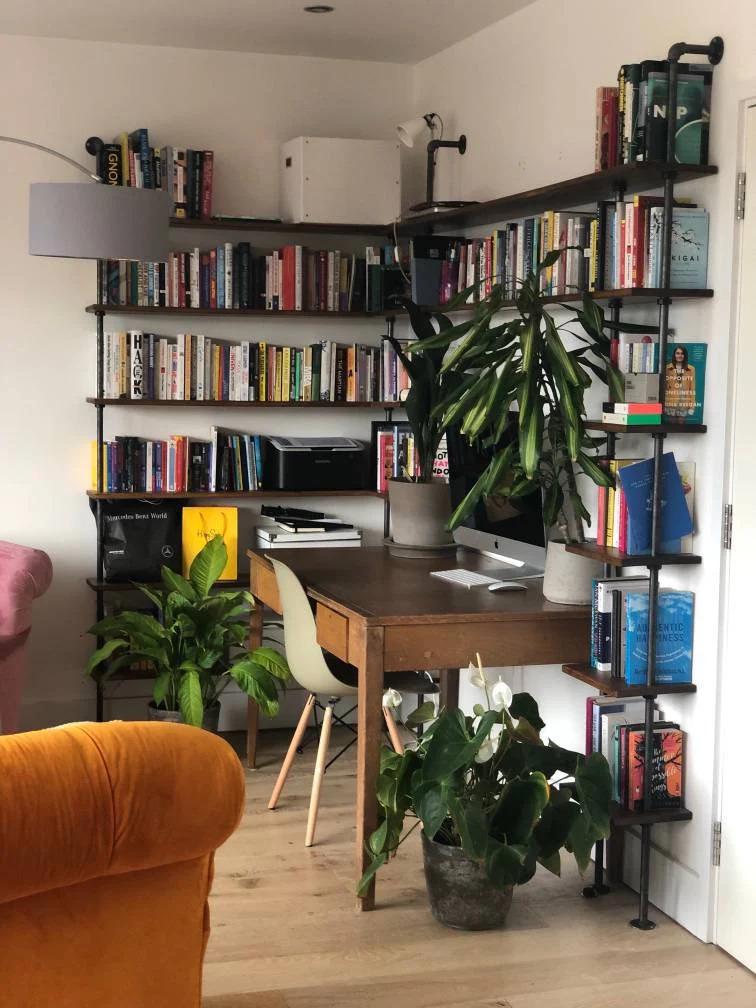 Industrial Gas Pipe Corner Shelving Unit with Built-in Desk Space - Custom Orders Welcome