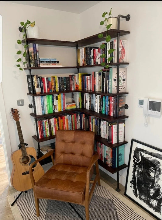 Industrial Gas Pipe Corner Shelving Unit - Custom Orders Welcome