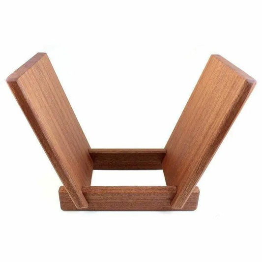 Solid Sapele Wood Record Stand - 40 Record Capacity