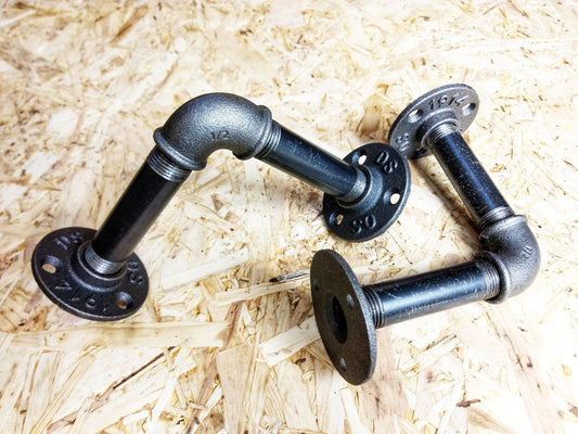 Gas Pipe Shelf Brackets (pair)